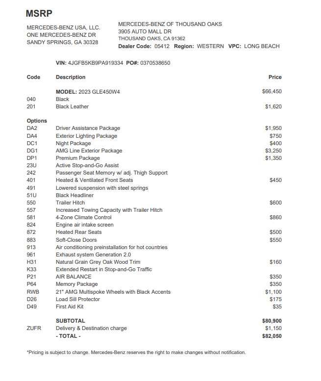 2023 Mercedes-Benz GLE GLE 450
