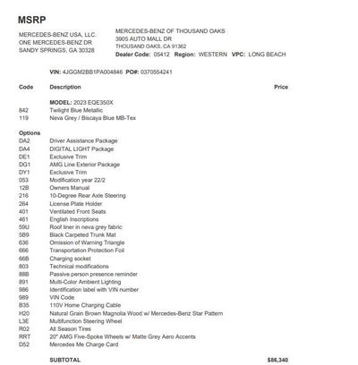 2023 Mercedes-Benz EQE 350+ SUV
