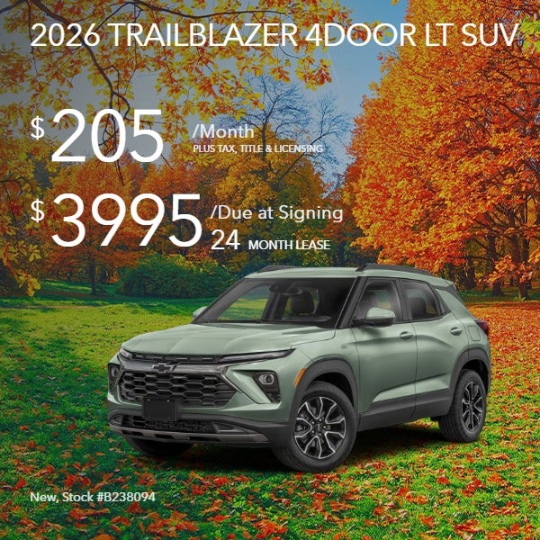 2026 TRAILBLAZER 4DOOR LT SUV: $205/mo