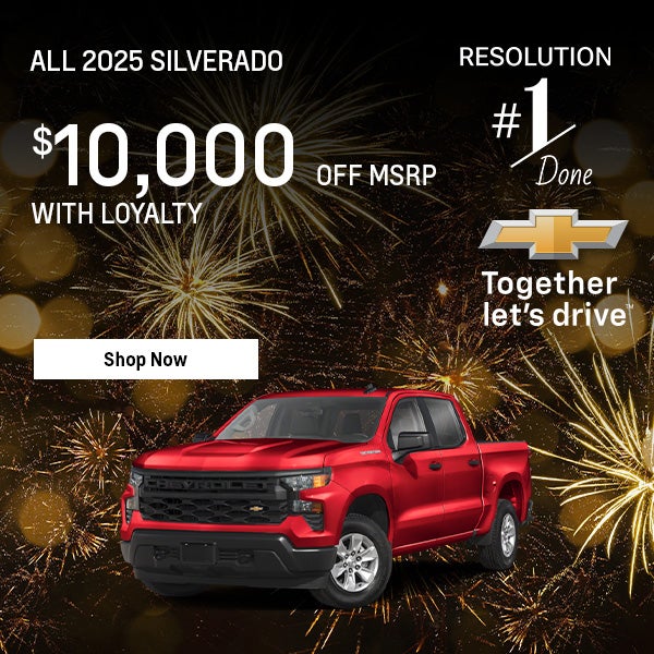 All 2025 Silverados $10,000 off MSRP